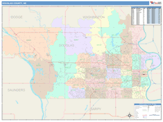 Douglas County, NE Wall Map