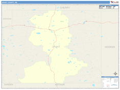 Grant County, NE Wall Map