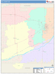 Hall County, NE Wall Map