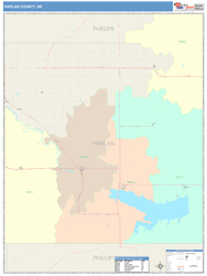 Harlan County, NE Wall Map