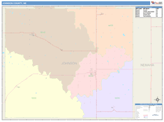 Johnson County, NE Wall Map