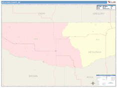 Keya Paha County, NE Wall Map