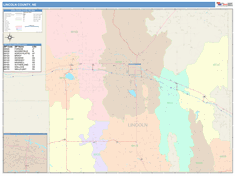 Lincoln County, NE Wall Map