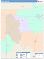 Madison County, NE Wall Map