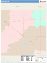 Pierce County, NE Wall Map