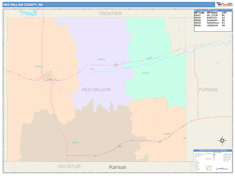 Red Willow County, NE Wall Map