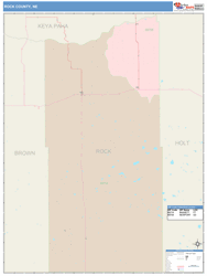 Rock County, NE Wall Map