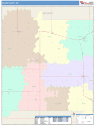 Saline County, NE Wall Map