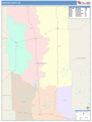 Sheridan County, NE Wall Map