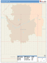Stanton County, NE Wall Map