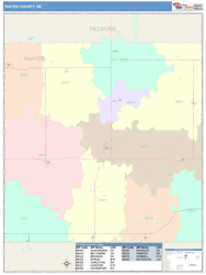 Thayer County, NE Wall Map