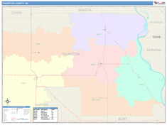 Thurston County, NE Wall Map