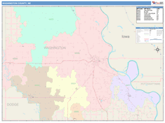 Washington County, NE Wall Map