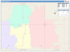 Wayne County, NE Wall Map