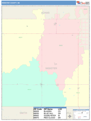 Webster County, NE Wall Map