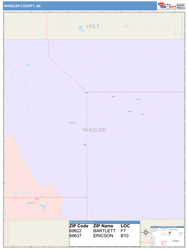 Wheeler County, NE Wall Map