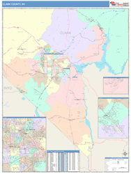 Clark County, NV Wall Map