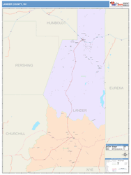 Lander County, NV Wall Map