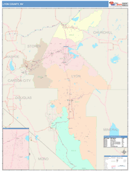 Lyon County, NV Wall Map