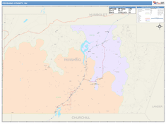 Pershing County, NV Wall Map