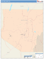 White Pine County, NV Wall Map