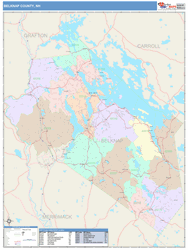 Belknap County, NH Wall Map