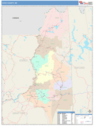 Coos County, NH Wall Map