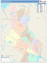 Strafford County, NH Wall Map