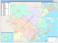 Atlantic County, NJ Wall Map