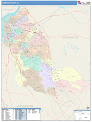 Camden County, NJ Wall Map