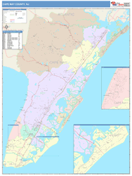 Cape May County, NJ Wall Map