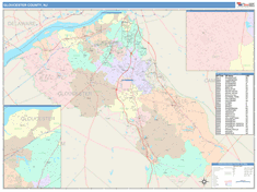 Gloucester County, NJ Wall Map