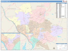 Mercer County, NJ Wall Map