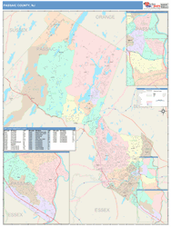 Passaic County, NJ Wall Map