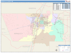Bernalillo County, NM Wall Map