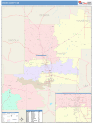 Chaves County, NM Wall Map