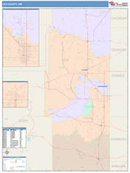 Lea County, NM Wall Map