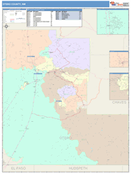 Otero County, NM Wall Map