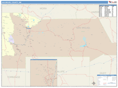 San Miguel County, NM Wall Map