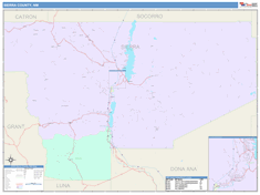 Sierra County, NM Wall Map