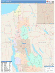 Cayuga County, NY Wall Map