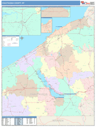 Chautauqua County, NY Wall Map