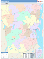 Clinton County, NY Wall Map