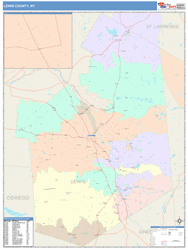 Lewis County, NY Wall Map