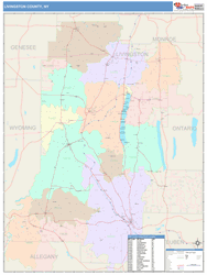 Livingston County, NY Wall Map