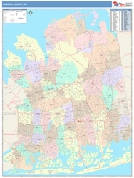 Nassau County, NY Wall Map