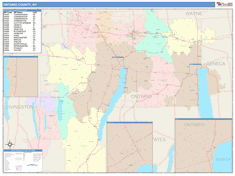 Ontario County, NY Wall Map