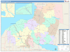 Oswego County, NY Wall Map