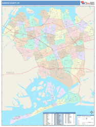 Queens County, NY Wall Map