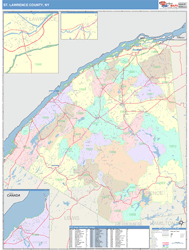 St. Lawrence County, NY Wall Map